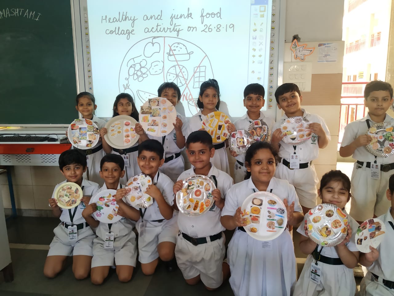 EVS ACTIVITY- COLLAGE MAKING- Topic- Healthy and Junk food